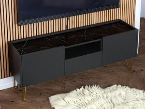 TV asztal Amaryllis ARTV144 (fekete grafit + fekete királyi márvány). 1060629