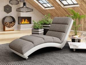 Kárpitozott relax fotel Laresa (öko-bőr soft 017 (fehér) + Lawa 05). 1060825
