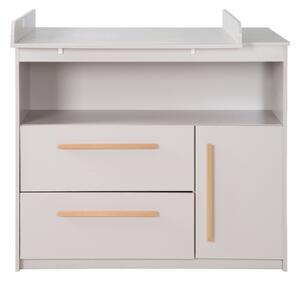 Világosszürke gyerek komód pelenkázó feltéttel 107x98x75 cm Lea – Roba