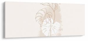 Kép - Line art monstera N⁰1 (120x50 cm)