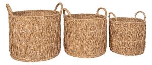Tengerifű tárolókosár szett 3 db-os ø 32x30 cm Krabi – House Nordic