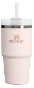 Világos rózsaszín rozsdamentes acél termosz szívószállal 600 ml Quencher H2.0 FlowState Tumbler Rose Quartz – Stanley