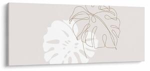 Kép - Line art monstera N⁰2 (120x50 cm)