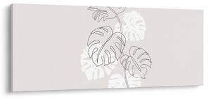 Kép - Vonalkép monstera N⁰3 (120x50 cm)