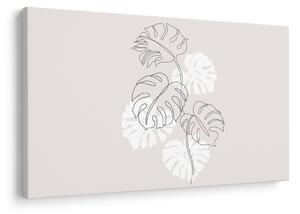 Kép - Vonalkép monstera N⁰3 (90x60 cm)