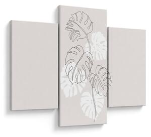 Kép - Vonalkép monstera N⁰3 (90x60 cm)