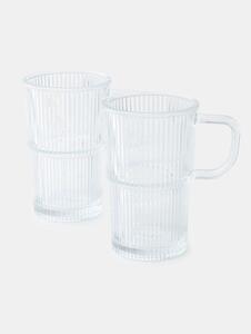 Sinsay - Bordázott bögrék – 2 darabos készlet - clear
