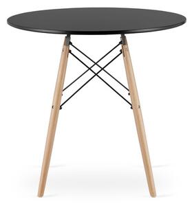Étkezőasztal TODI 80 cm - bükkfa/fekete