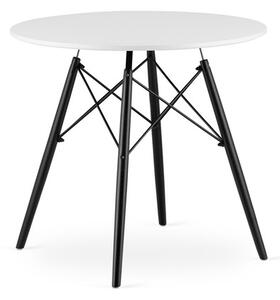 Étkezőasztal TODI 80 cm - fekete/fehér