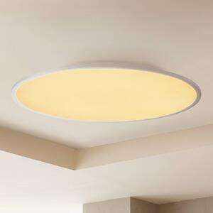 Lindby LED mennyezeti lámpa Narima, CCT, Ø 80 cm, ezüst, dimmelhető, Alu / szürke / cink, Konyha, Műanyag, Modern