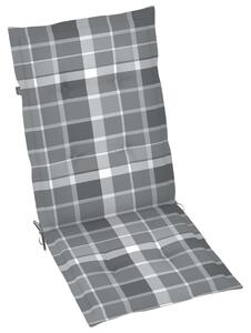 VidaXL 3 db dönthető tömör akácfa kerti szék párnákkal
