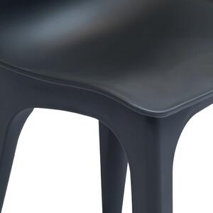 VidaXL 2 db antracitszürke műanyag kerti szék
