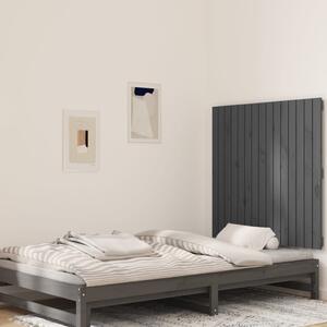 Szürke tömör fenyőfa fali fejtámla 95,5 x 3 x 90 cm