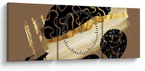 Kép - Absztrakció aranybarna N⁰3 (órával) (90x30 cm)