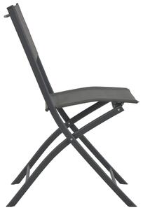 VidaXL 2 db összecsukható acél/textilén kültéri szék
