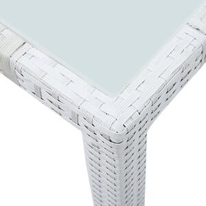 VidaXL fehér polyrattan kerti asztal 150 x 90 x 75 cm