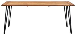 VidaXL tömör akácfa kerti asztal hajtű lábakkal 180 x 90 x 75 cm