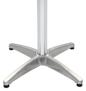 VidaXL ezüstszín alumínium és WPC kerti asztal 60 x 60 x 70 cm