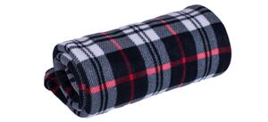 Fleece takaró - Fekete kockás, 150x200 cm