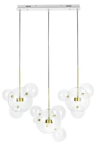 MOOSEE Capri Line 3 LED Függőlámpa Arany Üveggömbökkel