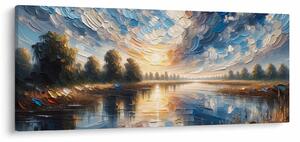 Kép - Napfestmény a víz felett (120x50 cm)