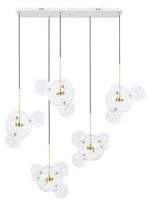 MOOSEE Capri Line 5 LED Függőlámpa Arany Üveggömbökkel