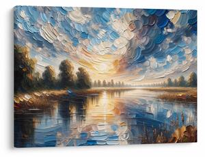 Kép - Napfestmény a víz felett (70x50 cm)