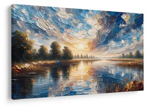 Kép - Napfestmény a víz felett (90x60 cm)