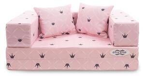 Szivacs kanapéágy - Diamond gyerek méret - rózsaszín Chesterfield