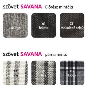 Sarokgarnitúra készlet, szürke melír / mintázott, jobb, MEXX