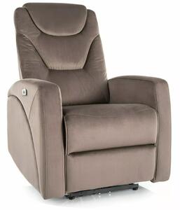 Kronos Velvet Elektromos Relax Fotel Bársony Cappuccino