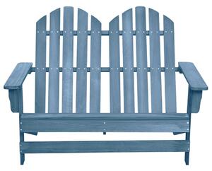 VidaXL kétszemélyes kék tömör fenyőfa kerti adirondack szék