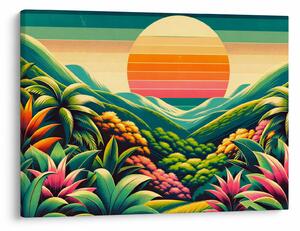 Kép - Színes naplemente (70x50 cm)