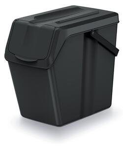 Sortibox Solo Szelektív Hulladékgyűjtő Tároló Edény 25l Fekete, 4db-os csomag
