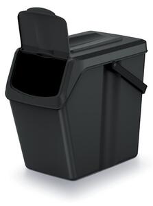 Sortibox Solo Szelektív Hulladékgyűjtő Tároló Edény 25l Fekete, 4db-os csomag