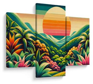 Kép - Színes naplemente (90x60 cm)