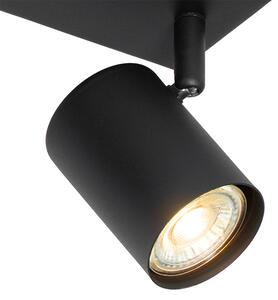 Modern mennyezeti lámpa fekete 3 fényes állítható téglalap alakú - Jeana
