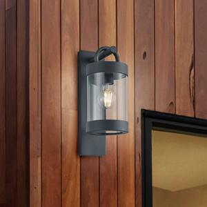 Trio Lighting Sambesi kültéri fali lámpa, szürkületérzékelős, fekete, Fekete, Alumínium, Modern