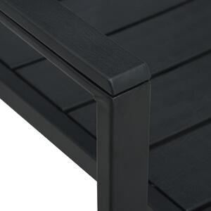 VidaXL 4 darab fekete fautánzatú HDPE kerti szék