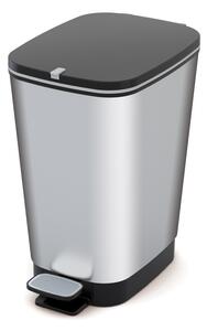 Ezüstszínű műanyag pedálos szemetes 25 l Chic Bin – KIS