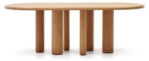 Étkezőasztal kőrisfa dekorral 105x220 cm Mailen – Kave Home