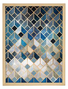 Geometric kép 30x40cm arany&navy