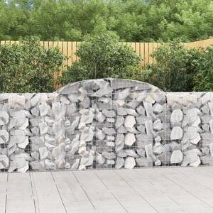 4 db íves horganyzott vas gabion kosár 300 x 30 x 100/120 cm