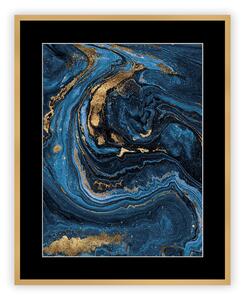 Abstract Blue&Gold I kép 40 x 50cm