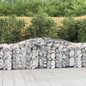 4 db íves horganyzott vas gabion kosár 400x50x80/100 cm