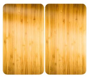 Edzett üveg tűzhely fedőlap szett 2 db-os 52x30 cm Wooden – Maximex
