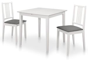 3-részes fehér MDF étkezőgarnitúra