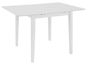 Fehér kihúzható MDF étkezőasztal (80-120)x80x74 cm