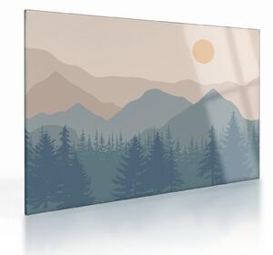 Üveg kép - Türkiz hegység N⁰1 (70x50 cm)