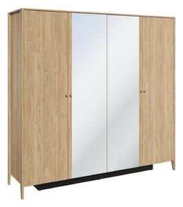 Gardróbszekrény Salviri 100, Laminált forgácslap, 216x220x60cm, Tölgy